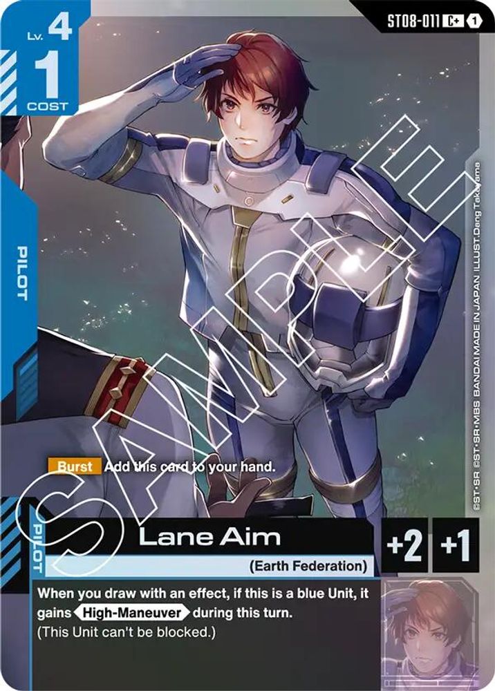 [ALTERNATE ART] Lane Aim (C+) (ST08-011) - Gundam Starter Deck 08 Flash of Radiance