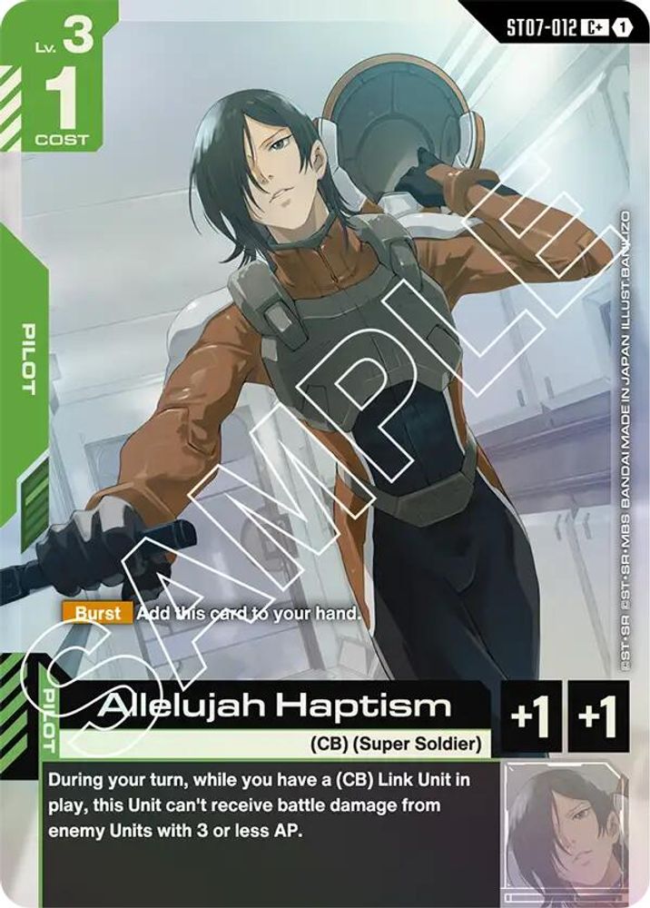 [ALTERNATE ART] Allelujah Haptism (C+) (ST07-012) - Gundam Starter Deck 07 Celestial Drive