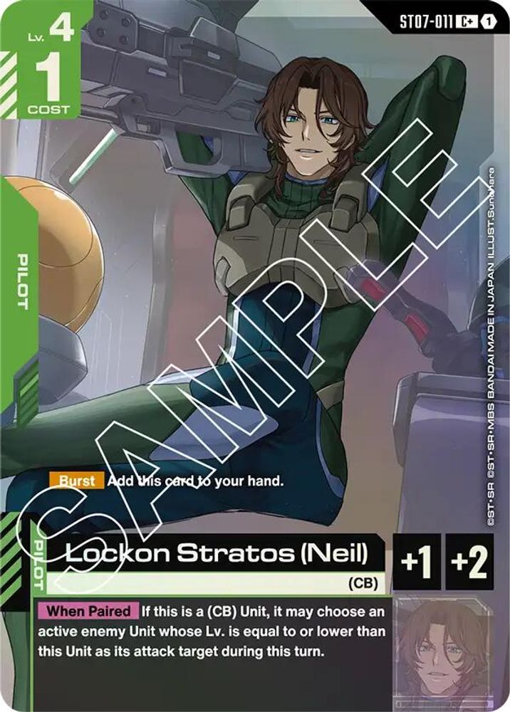 [ALTERNATE ART] Lockon Stratos (Neil) (C+) (ST07-011) - Gundam Starter Deck 07 Celestial Drive