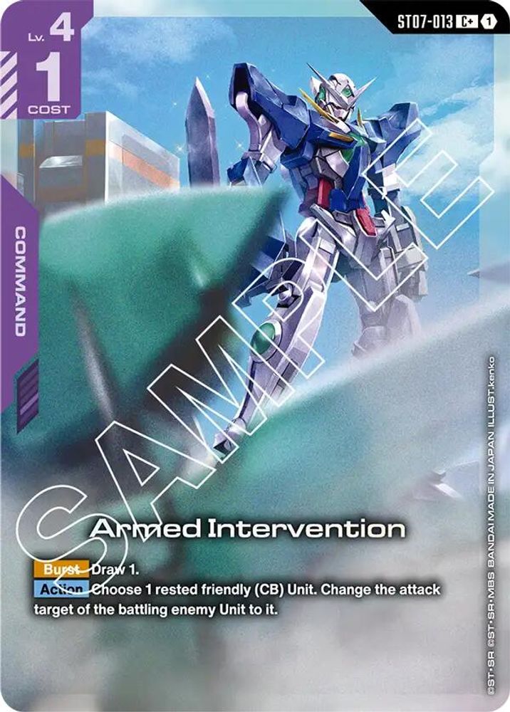 [ALTERNATE ART] Armed Intervention (C+) (ST07-013) - Gundam Starter Deck 07 Celestial Drive