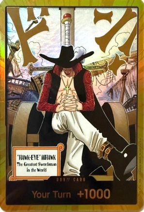 DON!! Card (Dracule Mihawk) (Gold) DON!! - One Piece The Azure Sea's Seven