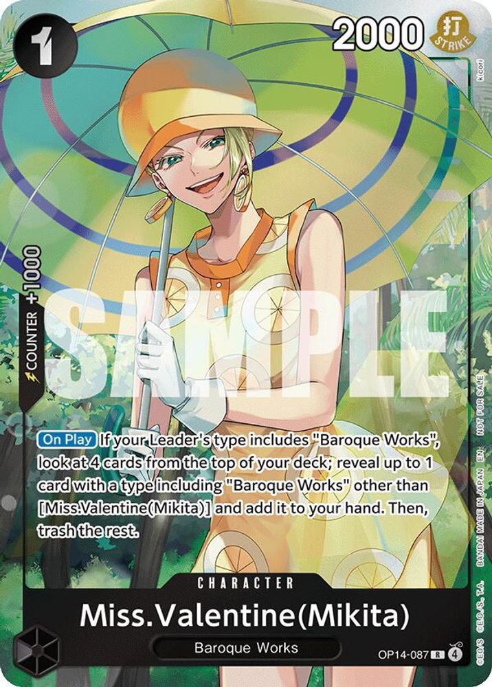 Miss.Valentine(Mikita) (Dash Pack) (Dash Pack)  (OP14-087) - One Piece The Azure Sea's Seven