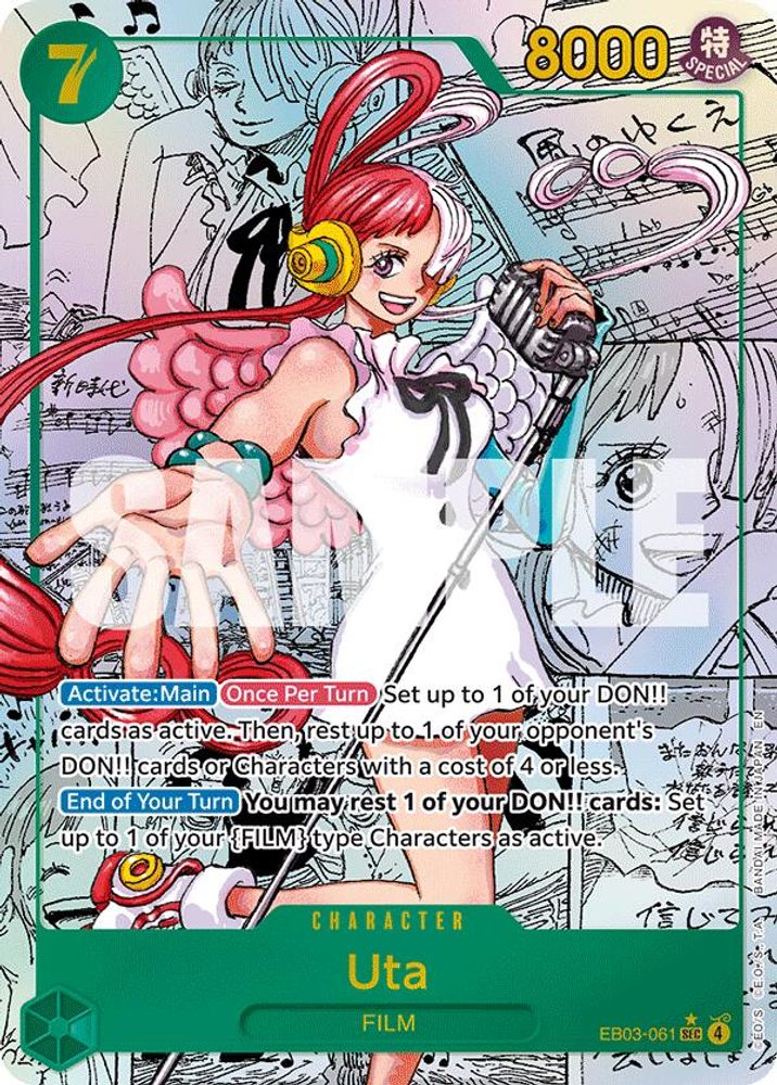 Uta (061) (Manga) (EB03-061) Secret Rare - One Piece Extra Booster: One Piece Heroines Edition