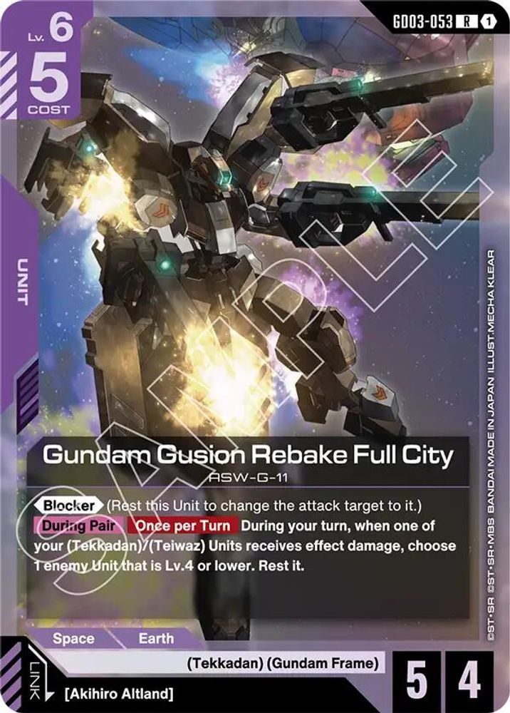 Gundam Gusion Rebake Full City (GD03-053) [R] - Gundam Steel Requiem