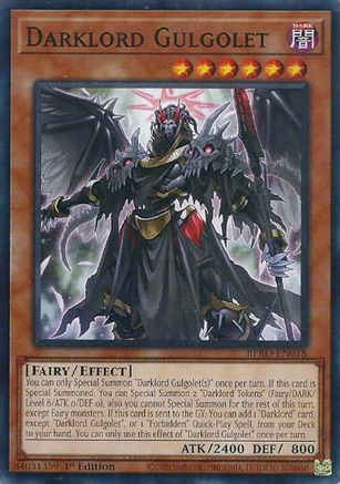 PLAYSET (3) 3x Darklord Gulgolet - (BPRO-EN018) - [Common] 1st Edition