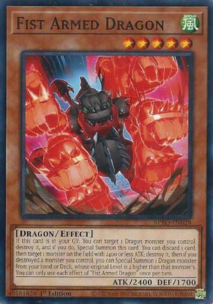 PLAYSET (3) 3x Fist Armed Dragon - (BPRO-EN028) - [Common] 1st Edition