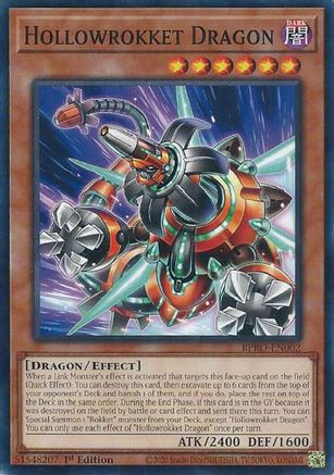 PLAYSET (3) 3x Hollowrokket Dragon - (BPRO-EN002) - [Common] 1st Edition