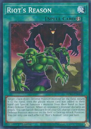 PLAYSET (3) 3x Riot's Reason - (BPRO-EN069) - [Common] 1st Edition