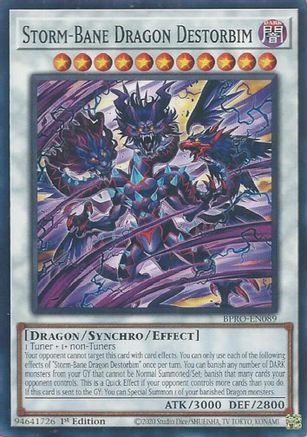 PLAYSET (3) 3x Storm-Bane Dragon Destorbim - (BPRO-EN089) - [Common] 1st Edition