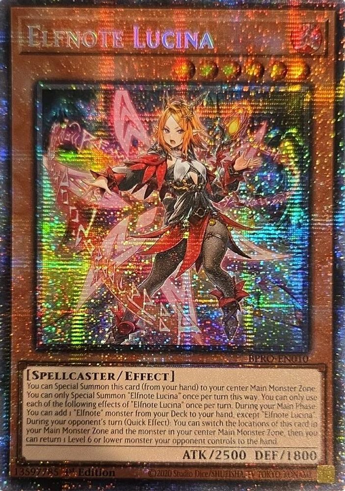 [STARLIGHT RARE] Elfnote Lucina (Starlight Rare) - (BPRO-EN010) - 1st Edition