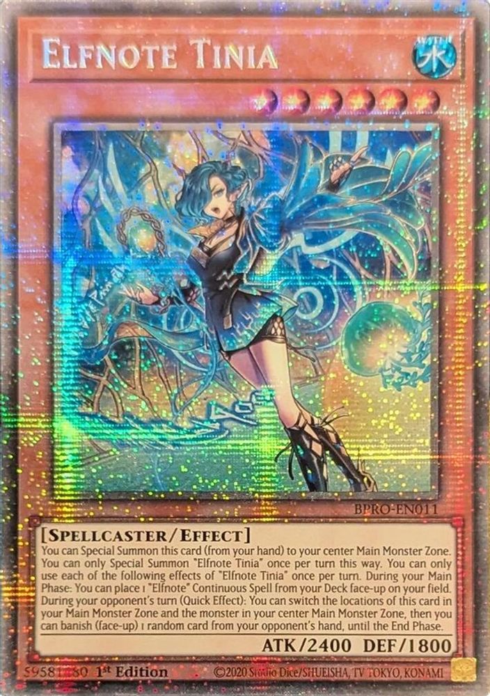 [STARLIGHT RARE] Elfnote Tinia (Starlight Rare) - (BPRO-EN011) - 1st Edition