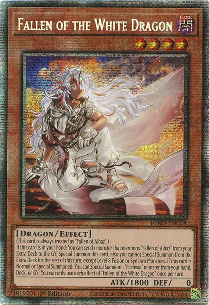 [STARLIGHT RARE] Fallen of the White Dragon (Starlight Rare) - (BPRO-EN024) - 1st Edition