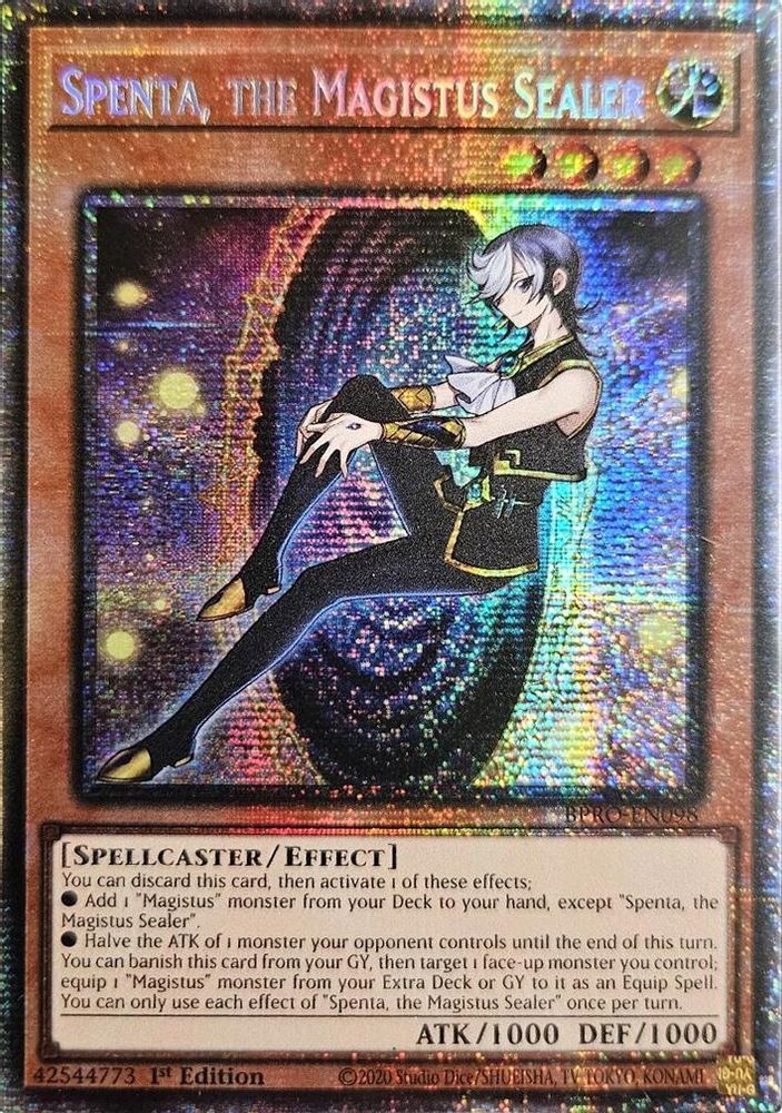[STARLIGHT RARE] Spenta, the Magistus Sealer (Starlight Rare) - (BPRO-EN098) - 1st Edition