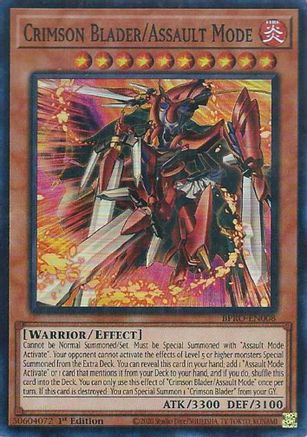 Crimson Blader/Assault Mode - (BPRO-EN008) - [Super Rare] 1st Edition