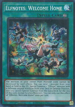 Elfnotes: Welcome Home - (BPRO-EN056) - [Super Rare] 1st Edition