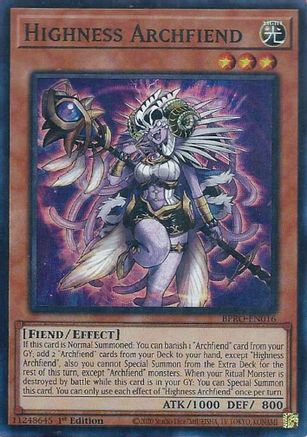 Highness Archfiend - (BPRO-EN016) - [Super Rare] 1st Edition