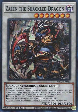 Zalen the Shackled Dragon - (BPRO-EN042) - [Super Rare] 1st Edition