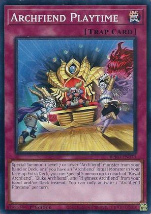 PLAYSET (3) 3x Archfiend Playtime - (BPRO-EN073) - [Common] 1st Edition