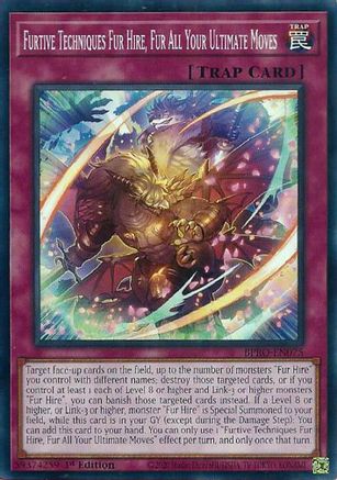 PLAYSET (3) 3x Furtive Techniques Fur Hire, Fur All Your Ultimate Moves - (BPRO-EN075) - [Common] 1st Edition