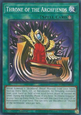 PLAYSET (3) 3x Throne of the Archfiends - (BPRO-EN059) - [Common] 1st Edition