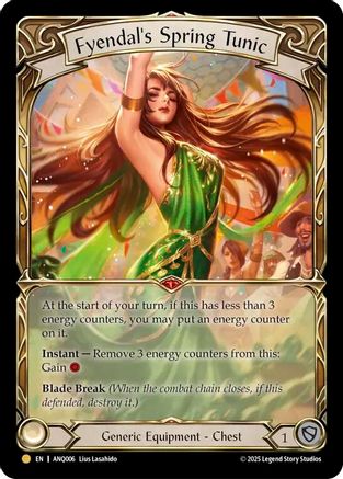 [Rainbow Foil] Fyendal's Spring Tunic (#ANQ006) - Legendary - FAB Compendium of Rathe - Antiquity Pack