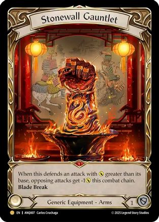 [Rainbow Foil] Stonewall Gauntlet (#ANQ007) - Legendary - FAB Compendium of Rathe - Antiquity Pack
