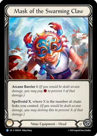 [Cold Foil] Mask of the Swarming Claw (#PEN030) - Rare - FAB Compendium of Rathe