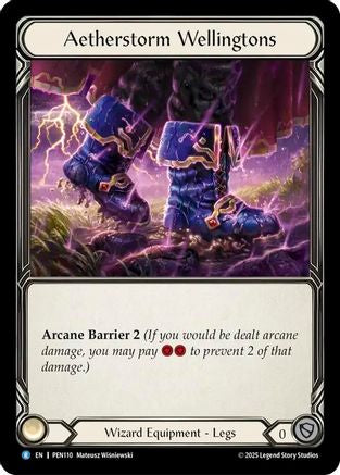 [Cold Foil] Aetherstorm Wellingtons (#PEN110) - Rare - FAB Compendium of Rathe