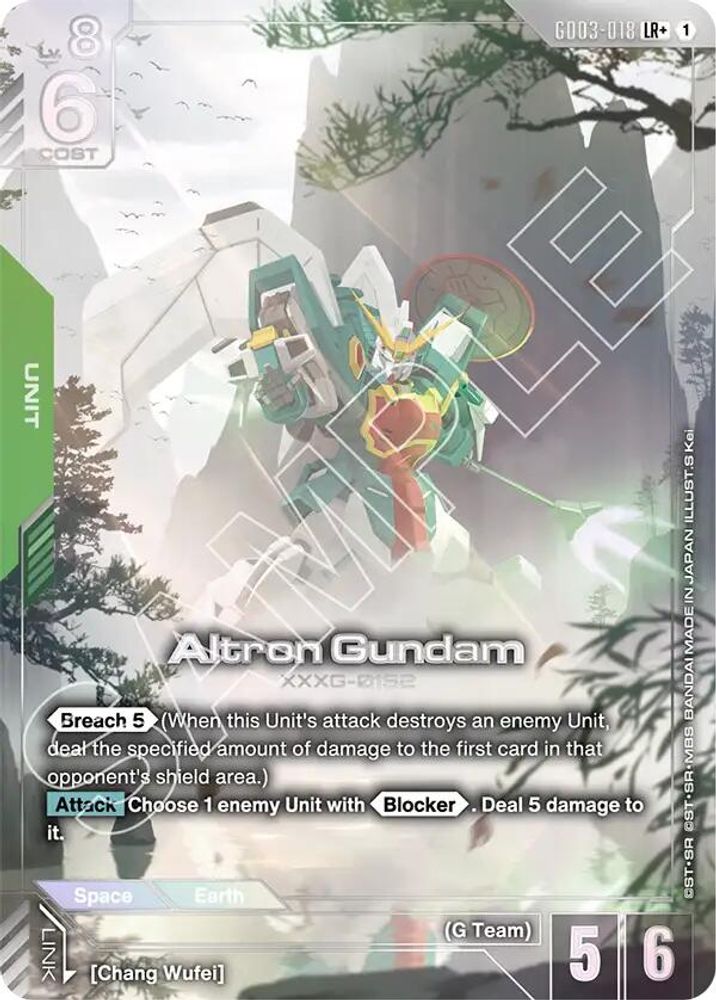 [ALTERNATE ART] Altron Gundam (LR+) (GD03-018) [LR+] - Gundam Steel Requiem