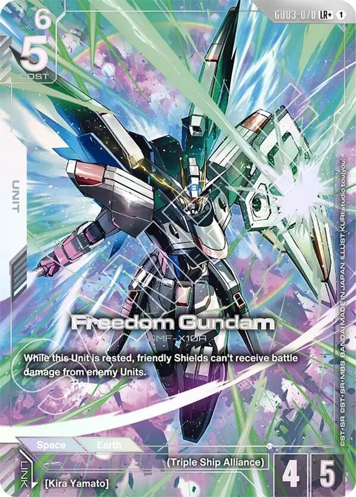 [ALTERNATE ART] Freedom Gundam (GD03-070) (LR+) (GD03-070) - Gundam Steel Requiem