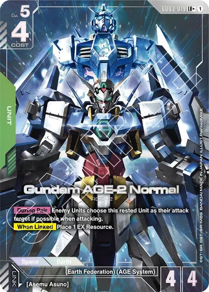 [ALTERNATE ART] Gundam AGE-2 Normal (LR+) (GD03-019) - Gundam Steel Requiem
