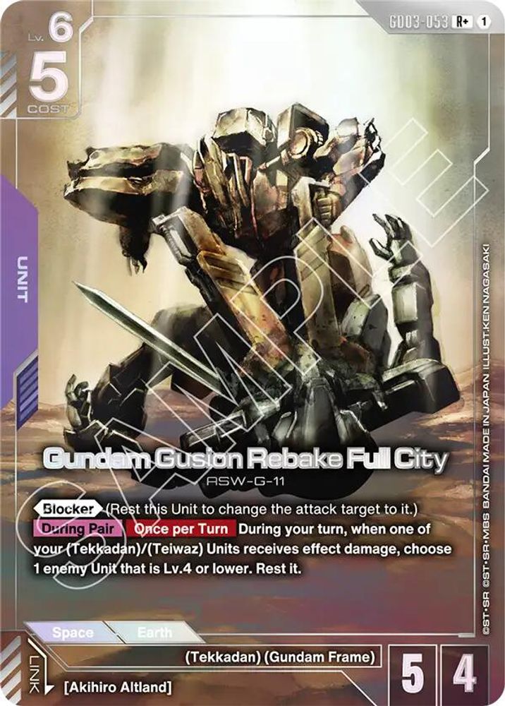 [ALTERNATE ART] Gundam Gusion Rebake Full City (R+) (GD03-053) - Gundam Steel Requiem