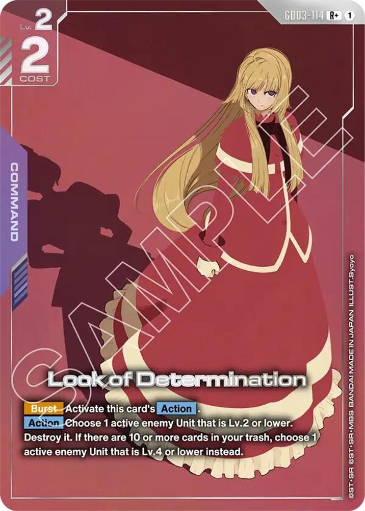 [ALTERNATE ART] Look of Determination (R+) (GD03-114) - Gundam Steel Requiem