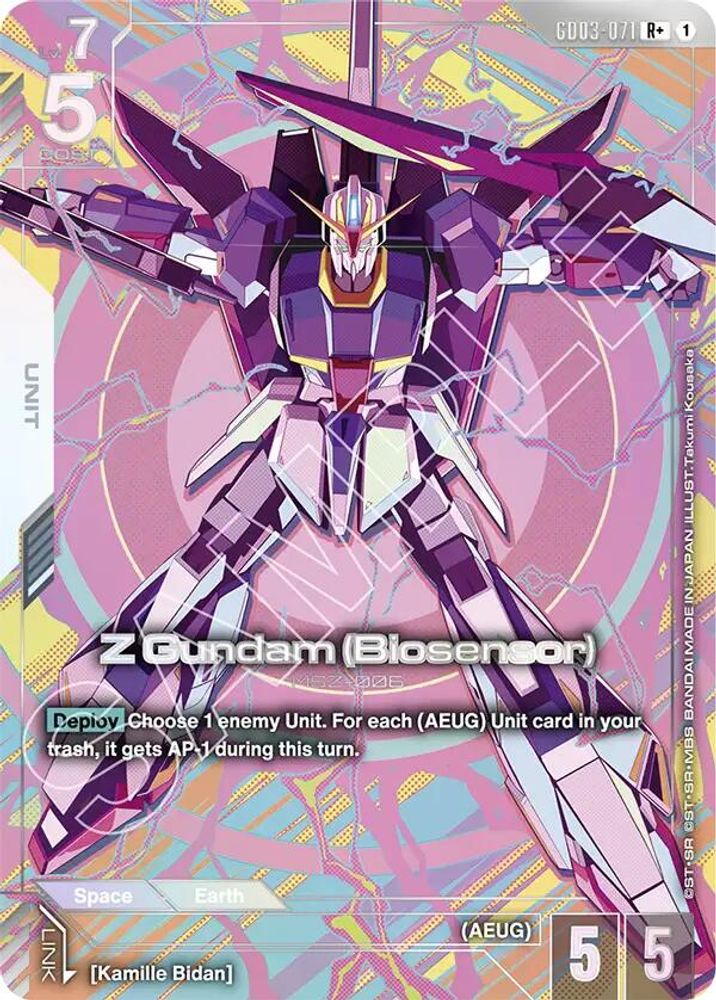 [ALTERNATE ART] Z Gundam (Biosensor) (R+) (GD03-071) - Gundam Steel Requiem