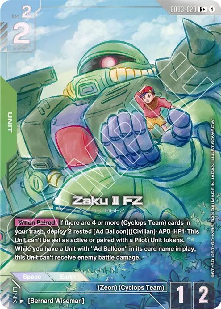 [ALTERNATE ART] Zaku II FZ (R+) (GD03-020) - Gundam Steel Requiem