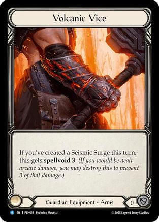 [Cold Foil] Volcanic Vice (#PEN018) - Rare - FAB Compendium of Rathe