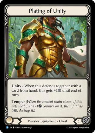 [Cold Foil] Plating Of Unity (#PEN045) - Rare - FAB Compendium of Rathe