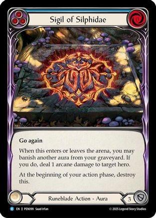 [Cold Foil] Sigil Of Silphidae (Blue) (#PEN099) - Rare - FAB Compendium of Rathe