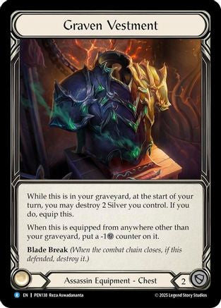 [Cold Foil] Graven Vestment (#PEN138) - Rare - FAB Compendium of Rathe