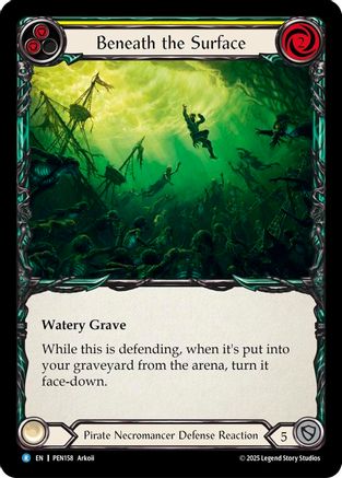 [Rainbow Foil] Beneath The Surface (Yellow) (#PEN158) - Rare - FAB Compendium of Rathe