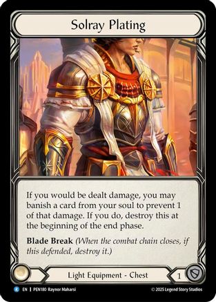 [Cold Foil] Solray Plating (#PEN180) - Rare - FAB Compendium of Rathe