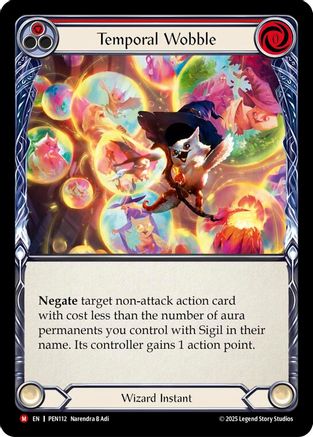 Temporal Wobble (Red) (#PEN112) - Majestic - FAB Compendium of Rathe
