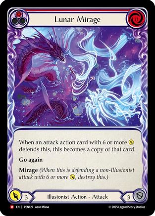 [Rainbow Foil] Lunar Mirage (Red) (#PEN127) - Majestic - FAB Compendium of Rathe