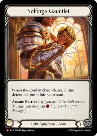 [Cold Foil] Solforge Gauntlet (#PEN179) - Majestic - FAB Compendium of Rathe