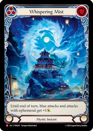 [Rainbow Foil] Whispering Mist (Blue) (Extended Art) (#PEN267) - Majestic - FAB Compendium of Rathe