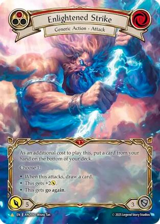 [Cold Foil] Enlightened Strike (Red) (Extended Art) (ANQ000) (#ANQ000) - Gold - FAB Compendium of Rathe - Antiquity Pack