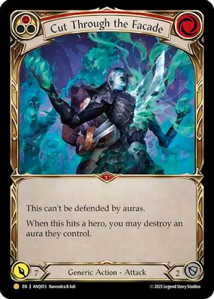 [Cold Foil] Cut Through The Facade (Red) (ANQ013) (#ANQ013) - Gold - FAB Compendium of Rathe - Antiquity Pack