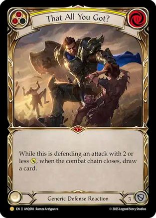 [Cold Foil] That All You Got (Yellow) (ANQ018) (#ANQ018) - Gold - FAB Compendium of Rathe - Antiquity Pack