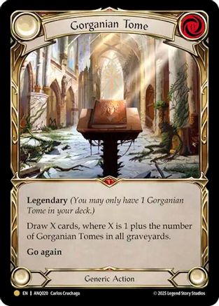 [] Gorganian Tome (ANQ020) (#ANQ020) - Gold - FAB Compendium of Rathe - Antiquity Pack