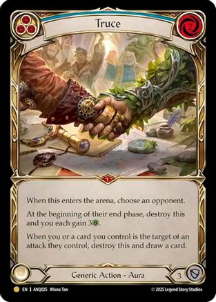 [] Truce (Blue) (ANQ025) (#ANQ025) - Gold - FAB Compendium of Rathe - Antiquity Pack